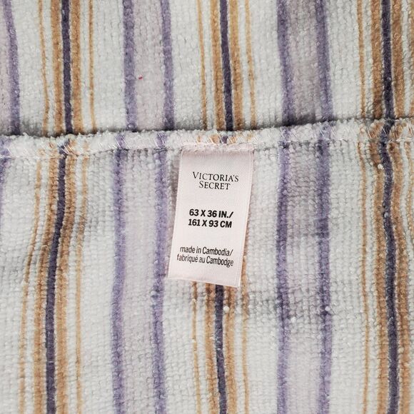 NEW Victoria’s Secret Packable Floral Stripe Beach Towel Blanket 2 in 1 Backpack - Picture 7 of 11